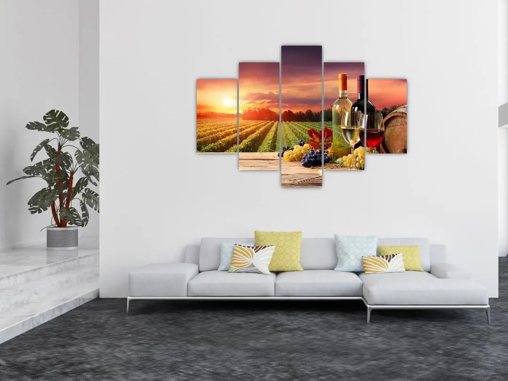Tablou cu vie și vin (150x105 cm)