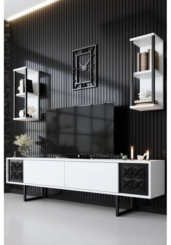 Mobila Living LINIA Negru/Alb