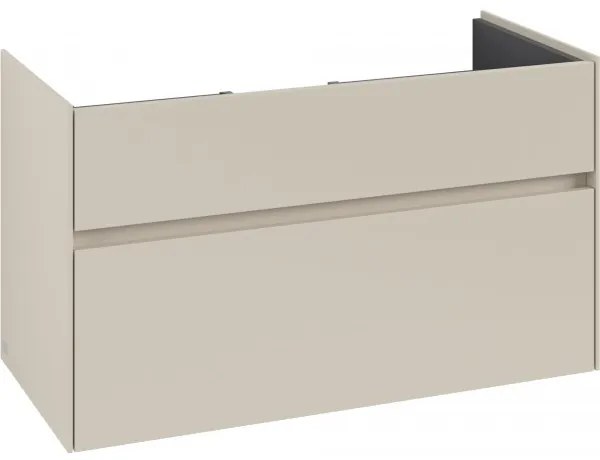 Dulap baza suspendat, Villeroy&Boch Collaro, 95.4x54.6x44.4cm, iluminare ambientala, C011L0