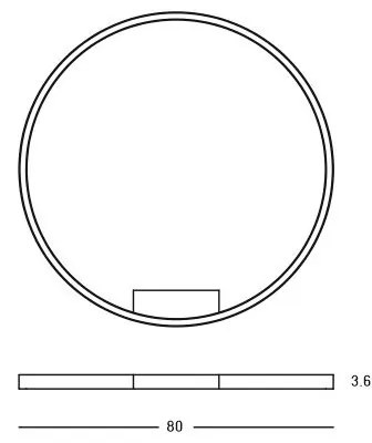 Plafoniera LED dimabila design slim Ridley aurie D-80cm