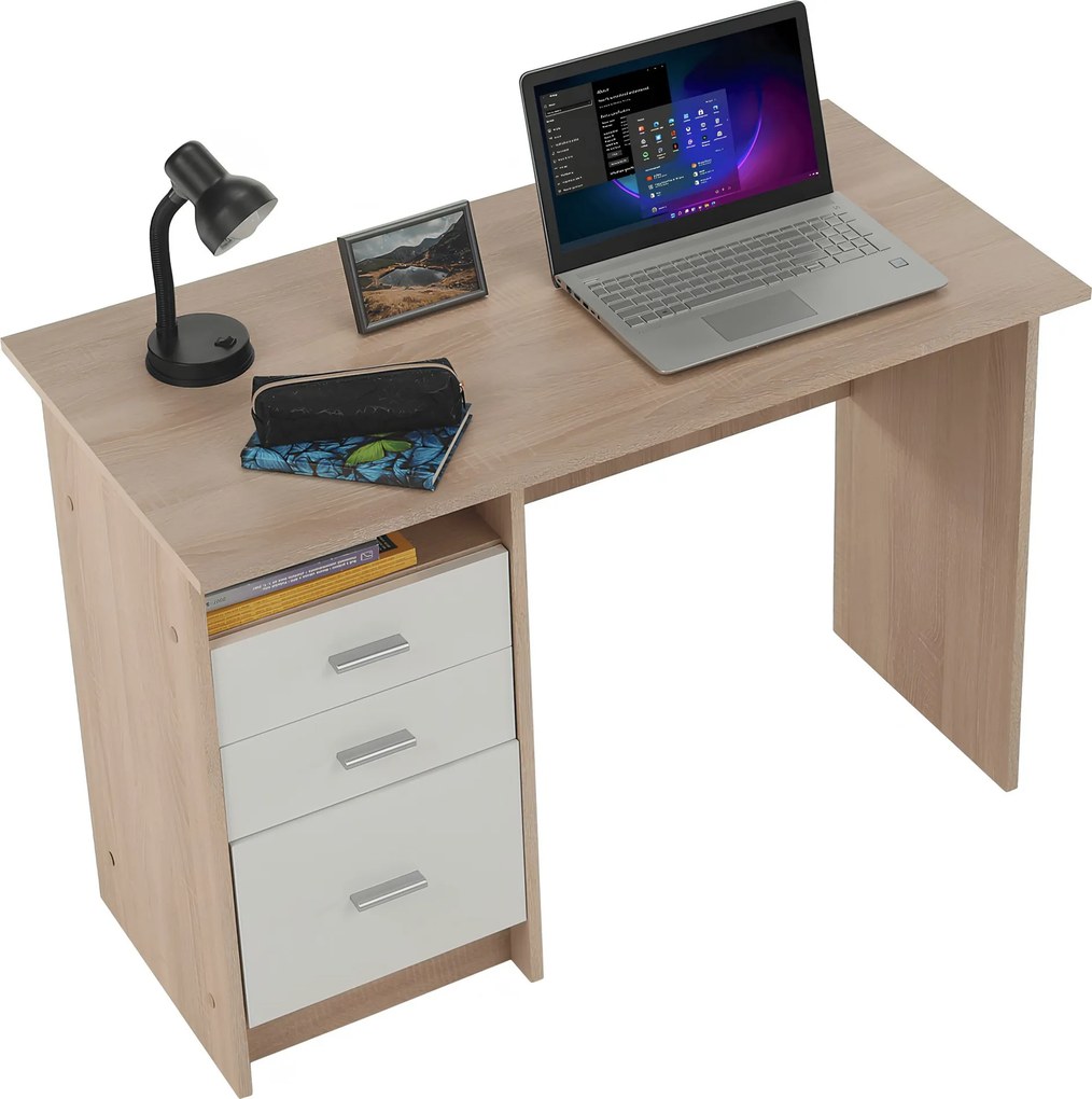 Masă PC, stejar sonoma, SAMSON NEW