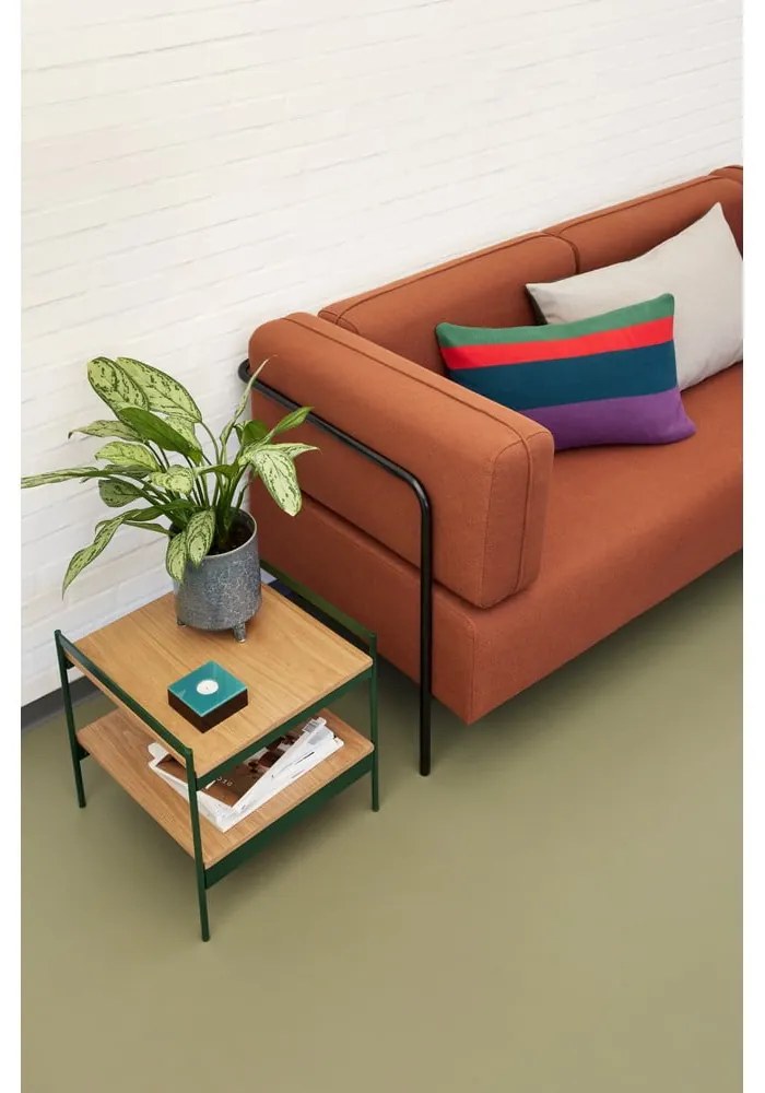 Măsuță auxiliară cu blat cu aspect de lemn de stejar 43x43 cm Jaunty – Hübsch