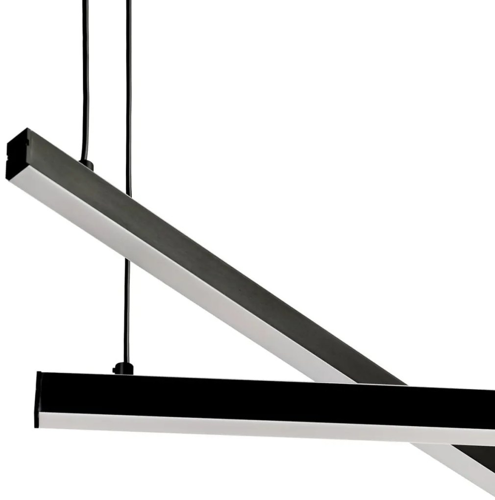 Lustra suspendata LED, Otel, Negru, MIAMI