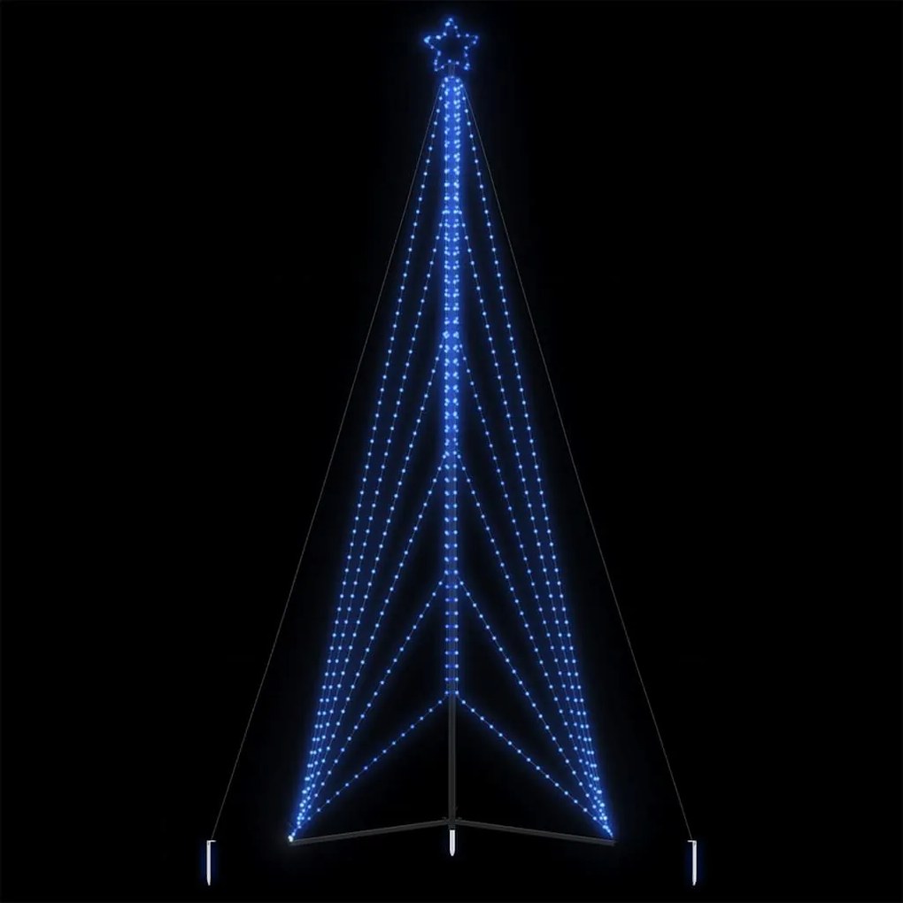 vidaXL Pom de Crăciun LED 861 LED-uri Albastru 478 cm