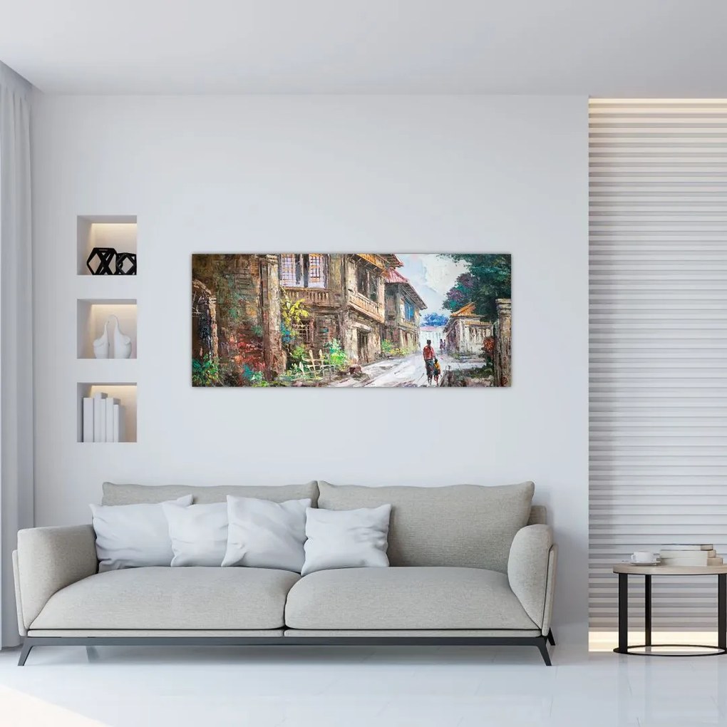 Tablou - Satul filipinez, Asia (120x50 cm)