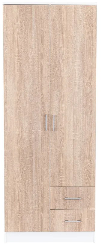 Dulap Miami 80x205 cm stejar sonoma-alb