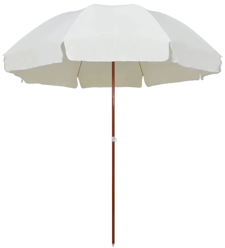vidaXL Umbrelă soare de grădină cu stâlp din oțel, nisipiu, 300 cm