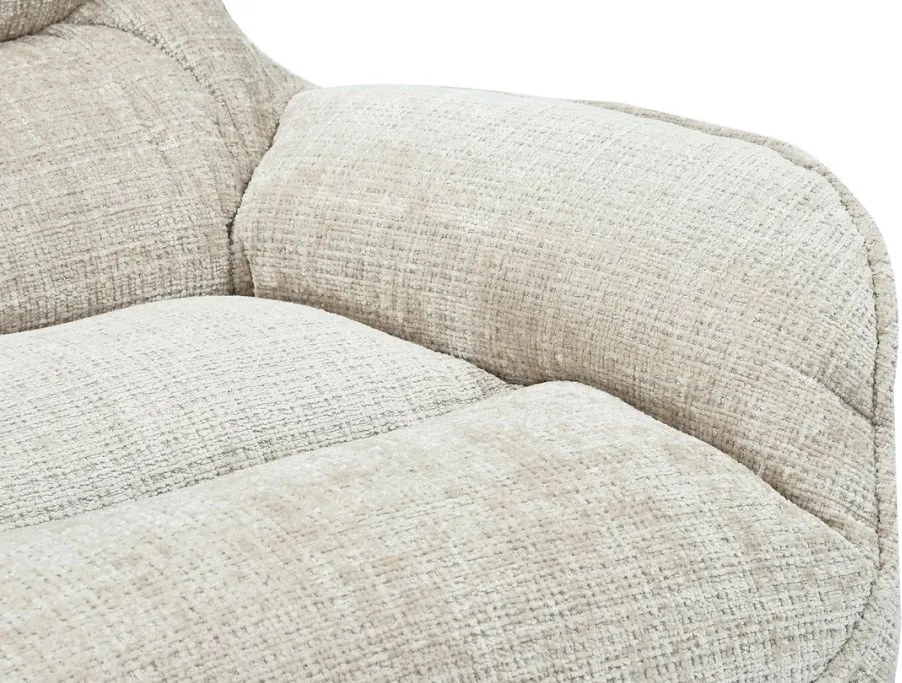 Fotoliu pivotant CLOUD tesatura structurata bej sampanie