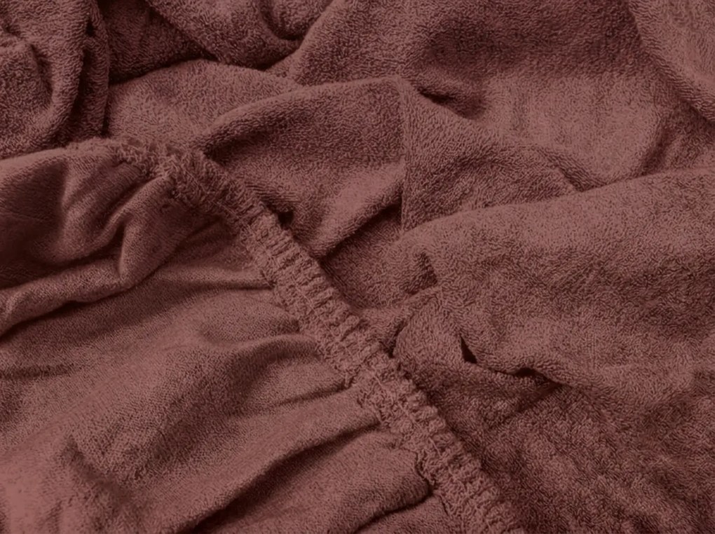 Cearsaf frote POLY maro inchis 90 x 200 cm