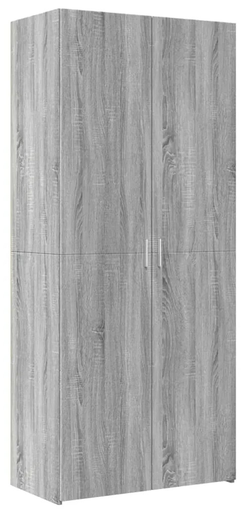 3281439 vidaXL Dulap înalt, gri sonoma, 80x42,5x185 cm, lemn prelucrat