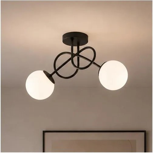 Brilagi - Plafonieră MILO 2xE27/60W/230V negru