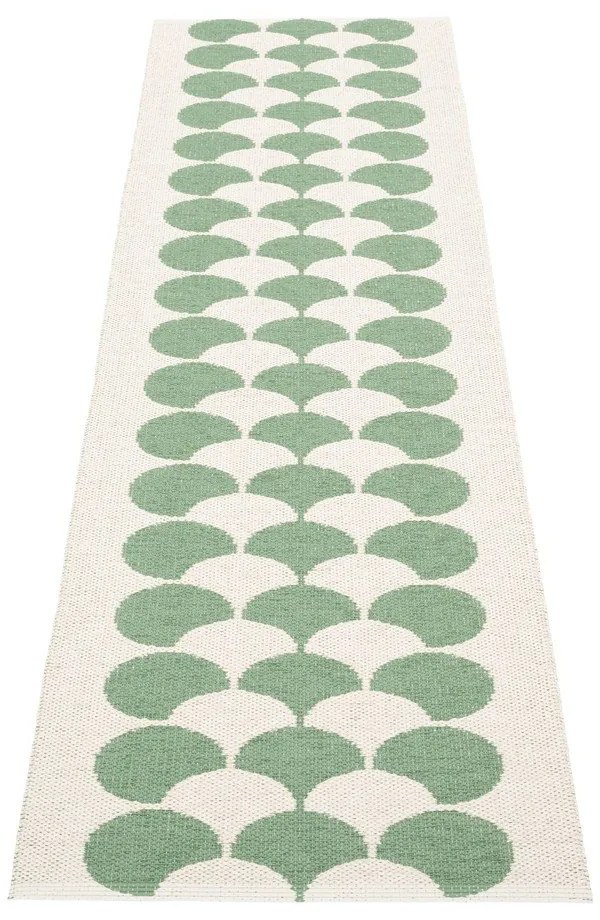 Covor tip traversă pentru interior și exterior verde/crem 70x250 cm Poppy Oregano – Pappelina