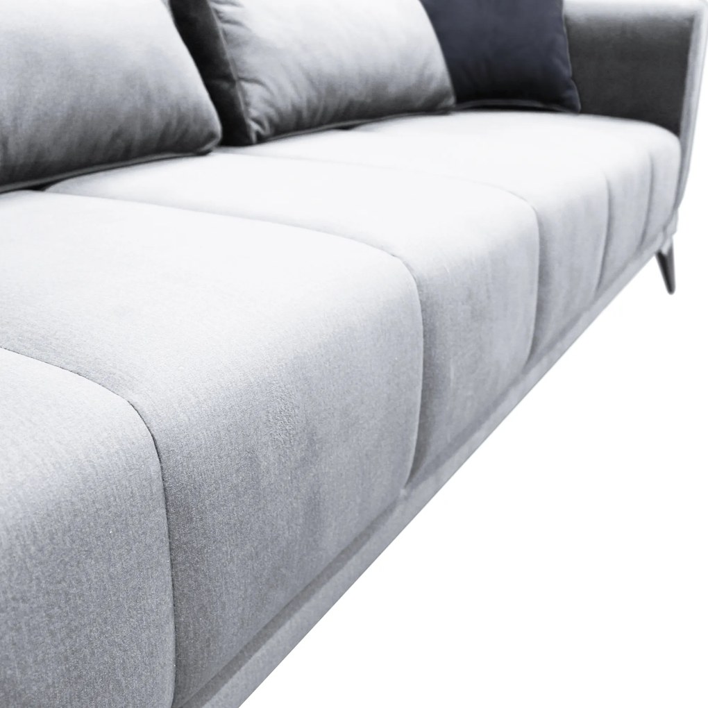 Canapea extensibilă, gri deschis/ gri, GRACE BIG SOFA