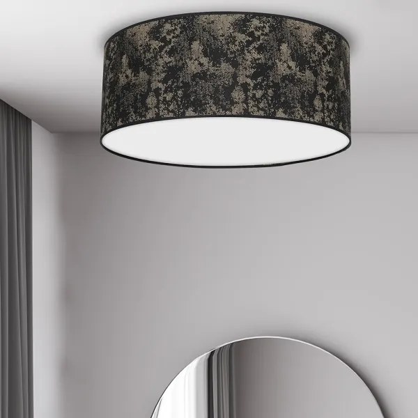 Plafonieră SATINO 2xE27/60W/230V neagră/aurie