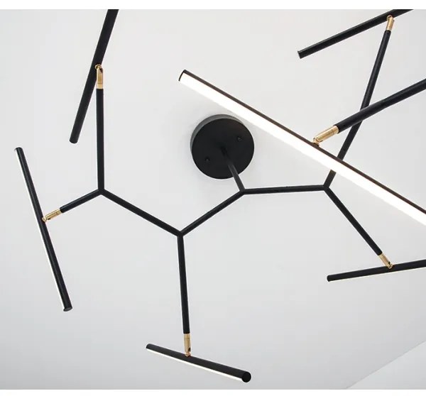 Lustră LED pe tijă dimabilă LED/68W/230V negru Zambelis 2072