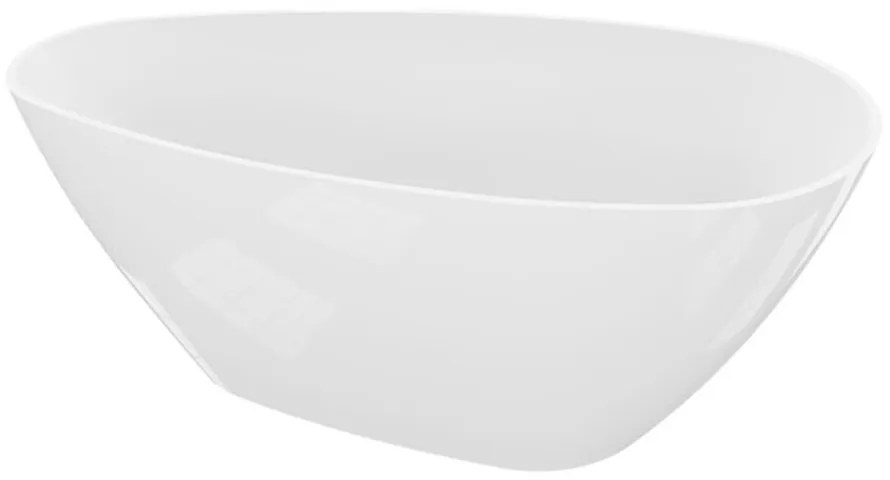 Cada freestanding Rune Groa compozit alb lucios 150x70 cm