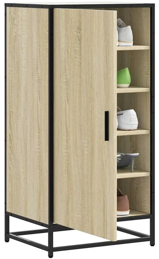 vidaXL Suport pantofi Stejar Sonoma 48x38x97,5 cm Lemn prelucrat
