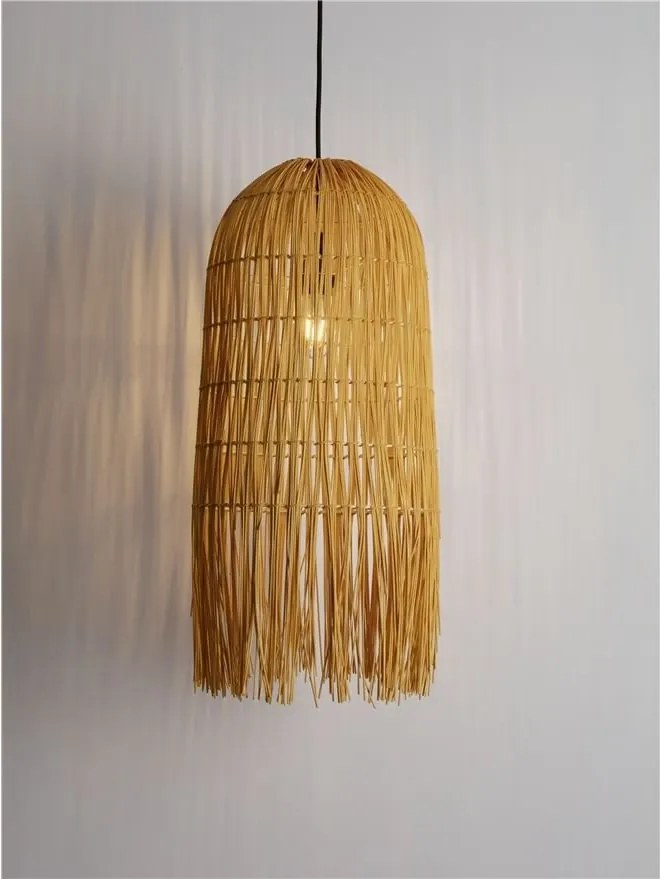 Lustra suspendata stil natural ratan galben VENA