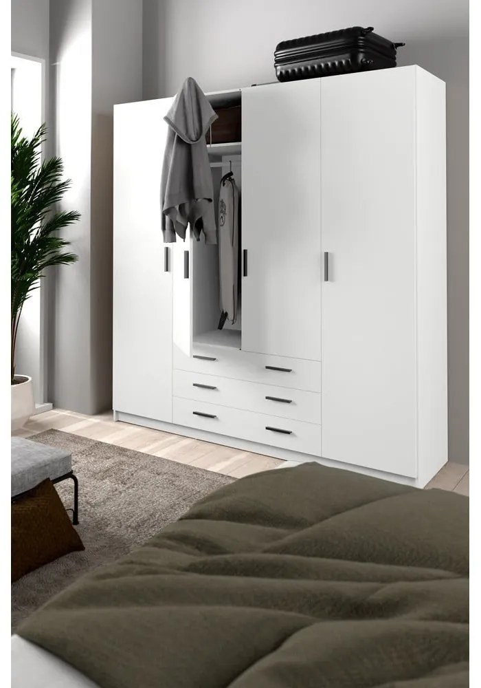 Șifonier alb 196x200 cm Sprint – Tvilum