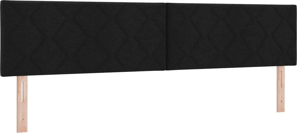 vidaXL Tăblie LED Negru 200 cm țesătură