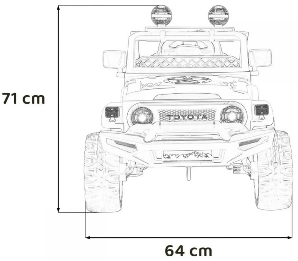 Masinuta Electrica cu acumulator pentru copii NOVOKIDS™ Toyota FJ Cruiser SUV 4X4, Roti din Cauciuc EVA, Max 30 kg , Usi cu deschidere , 3 Viteze,