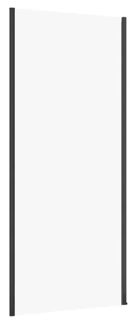 Perete lateral fix 90x195 cm Cersanit Larga profil negru 900x1950 mm, Negru mat