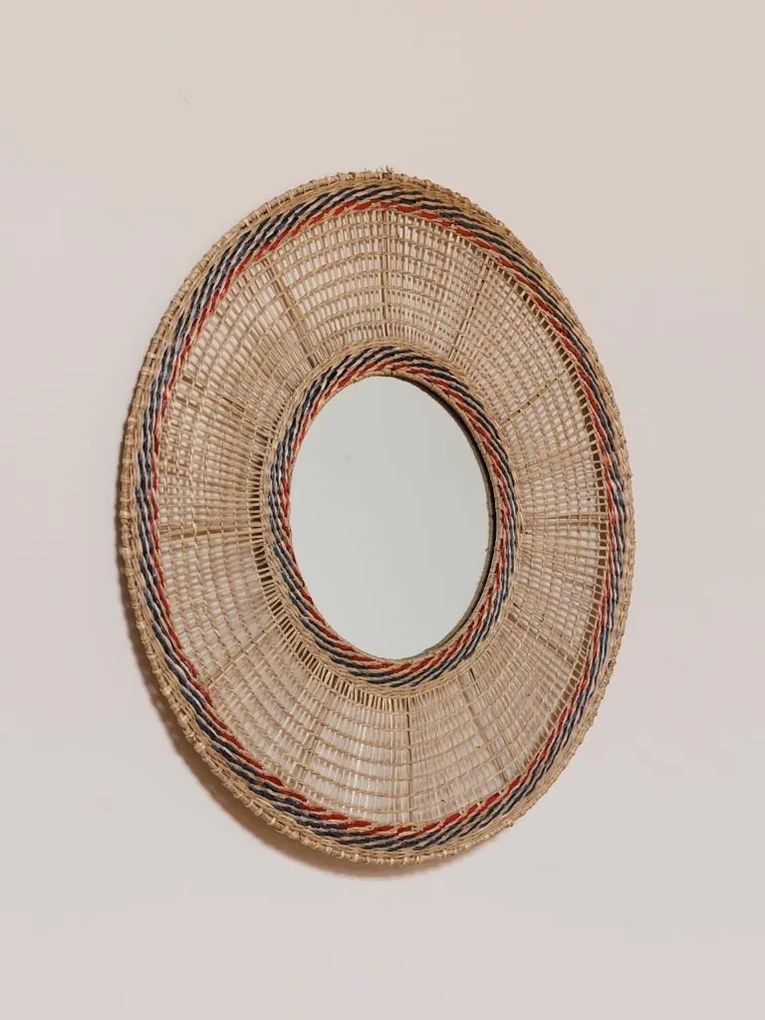 Oglinda de perete, din iarba de mare, Samoa