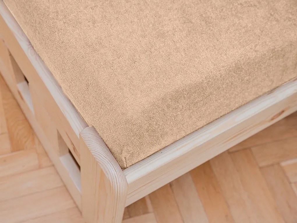 Cearsaf Frotir pentru patut cu elastic 70x140 cm caisa