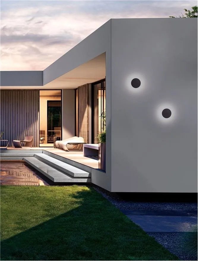 Aplica LED ambientala iluminat exterior modern IP65 TOWER negru