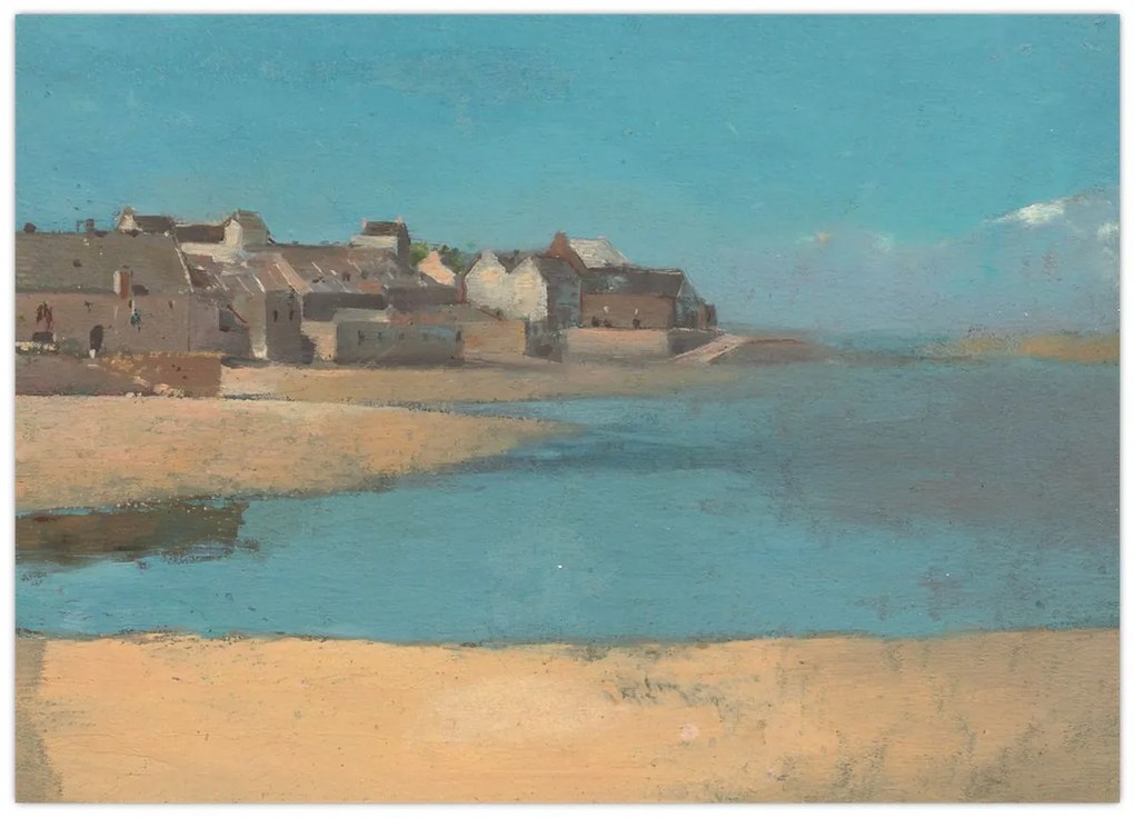 Tablou - Odilon Redon, Village by the Sea in Brittany, reproducere (70x50 cm)
