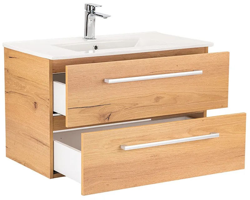 Mobilier complet de baie Vario Clam 80 stejar-stejar