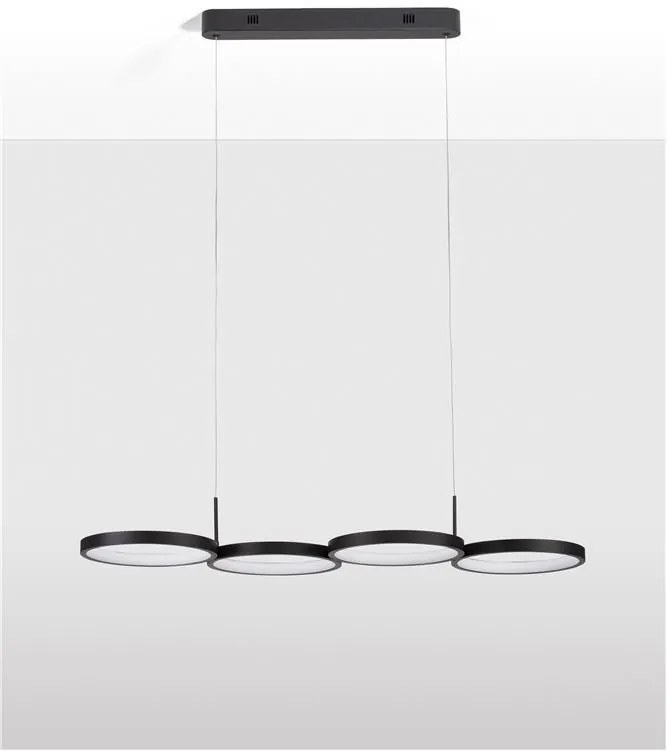 Lustra LED suspendata design modern MAGNUS R4 neagra