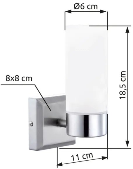 Brilagi - Aplica de perete pentru baie RAY 1xE14/40W/230V IP44