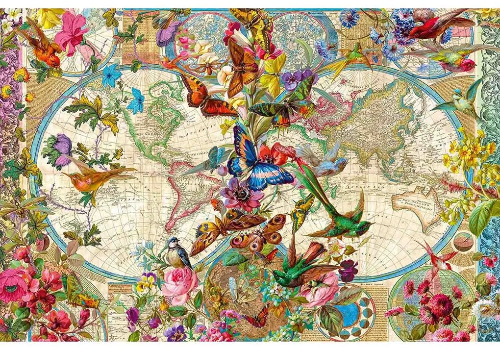 PUZZLE HARTA LUMII CU FAUNA SI FLORA, 3000 PIESE - RAVENSBURGER (RVSPA17117)