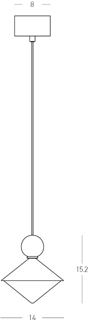 Pendul LED, Ceramica, Sticla, BRASS, ZB-25100