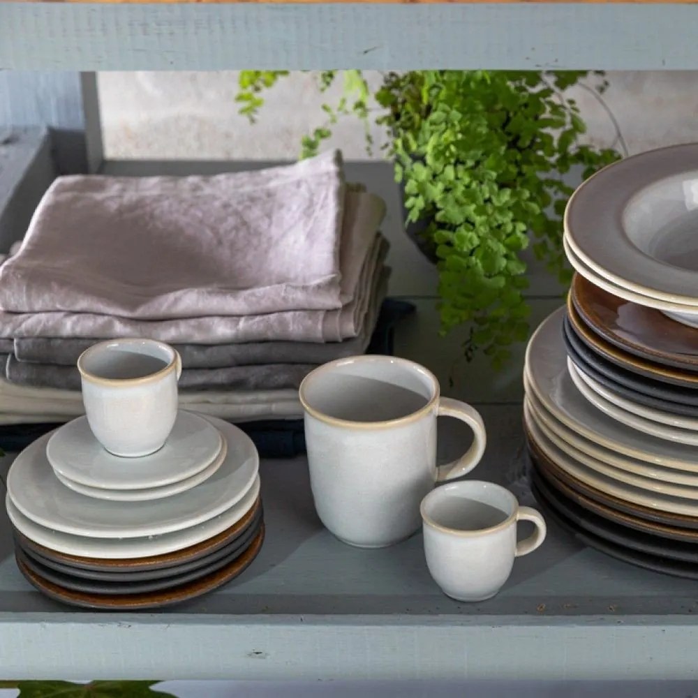 Farfurioară din gresie ceramică pentru ceașca espresso Costa Nova Roda, ⌀ 11 cm, alb