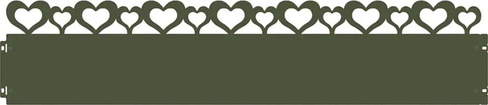 vidaXL Borduri pentru gazon 20 pcs Verde măsliniu 103 x 0,05 x 22 cm