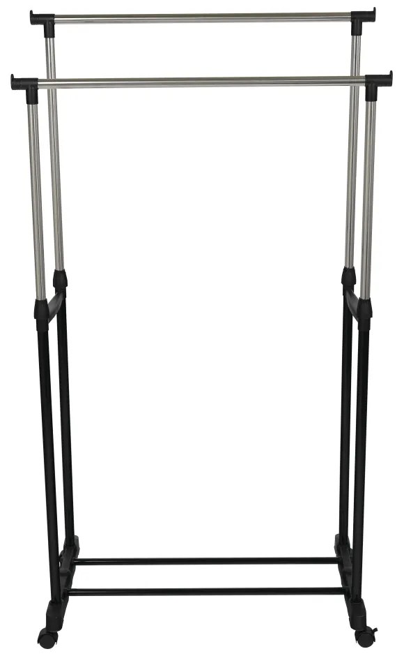 Cuier mobil, inox plastic negru, OLIVER Negru