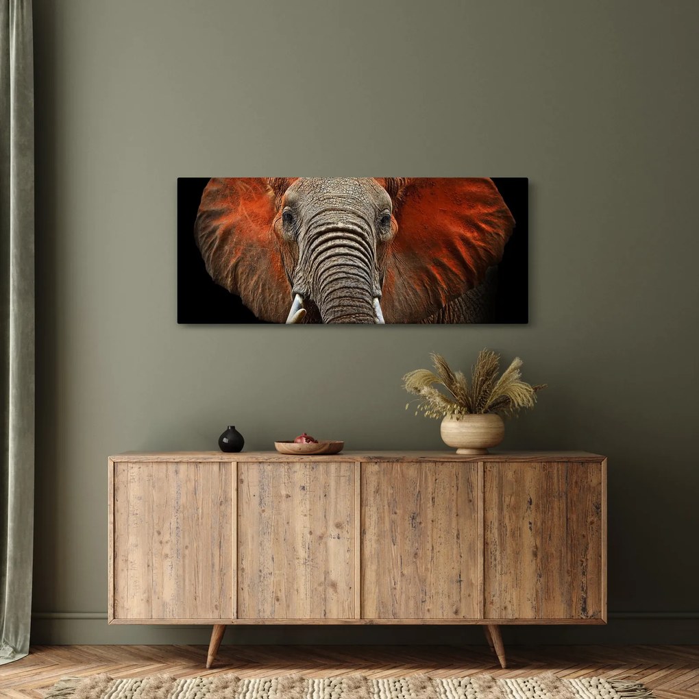 Tablou - Elefanți cu Tsavo (120x50 cm)