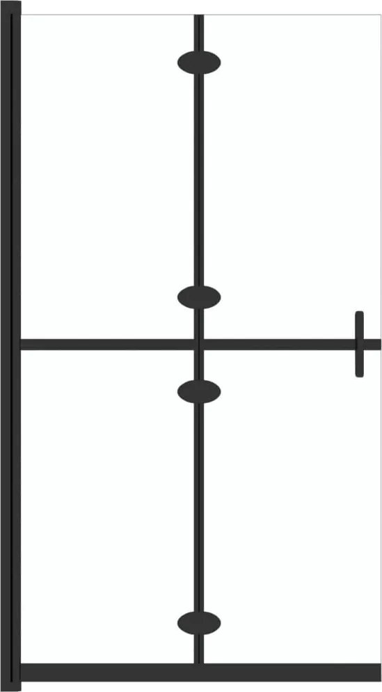 vidaXL Perete de duș walk-in pliabil 80x190 cm sticlă ESG transparentă