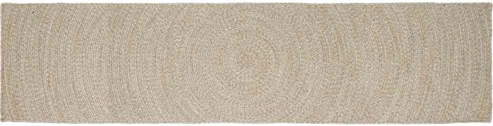 vidaXL Covoare de zonă Dreptunghiular Natural și Alb 80 x 400 cm Iută