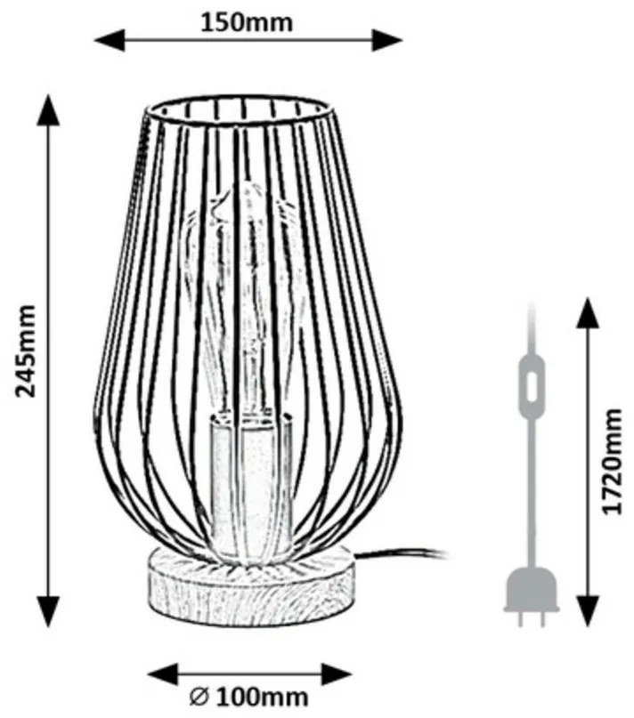 Veioză Rabalux 6915 Gremio, negru