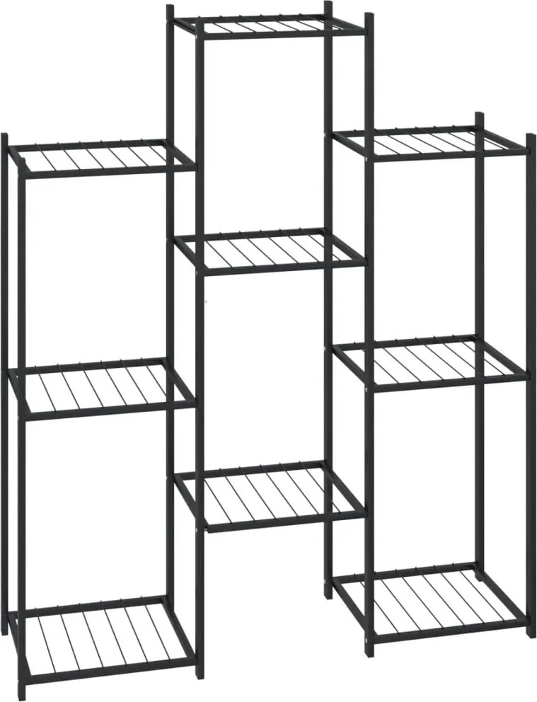 vidaXL Suport pentru flori, 83x25x100 cm, negru, fier