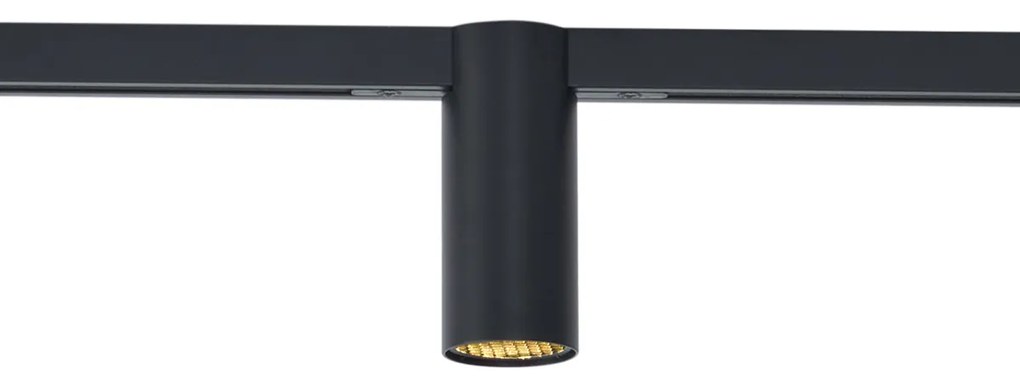 Spot modern negru pentru sistem de șină monofazat GU10 35mm - Slimline Nubee Honey