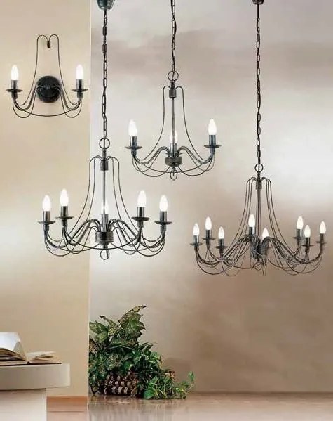 Candelabru design rustic cu 12 brate Vela, Antik