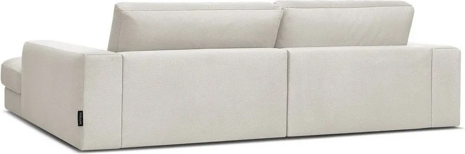 Colțar bej cu tapițerie din catifea (cu colț pe partea dreaptă/cu șezlong) Sierra – Bobochic Paris