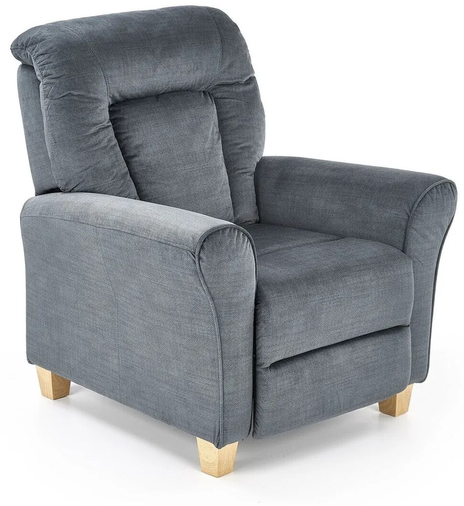 Fotoliu recliner Houston 84876x90x90cm, 33 kg, Gri, Fag, Tapiterie