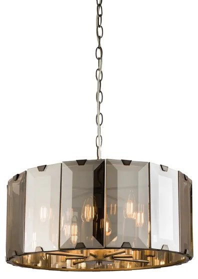 Lustră pe lanț Endon 61294 CLOONEY 8xE14/40W/230V negru/fumuriu