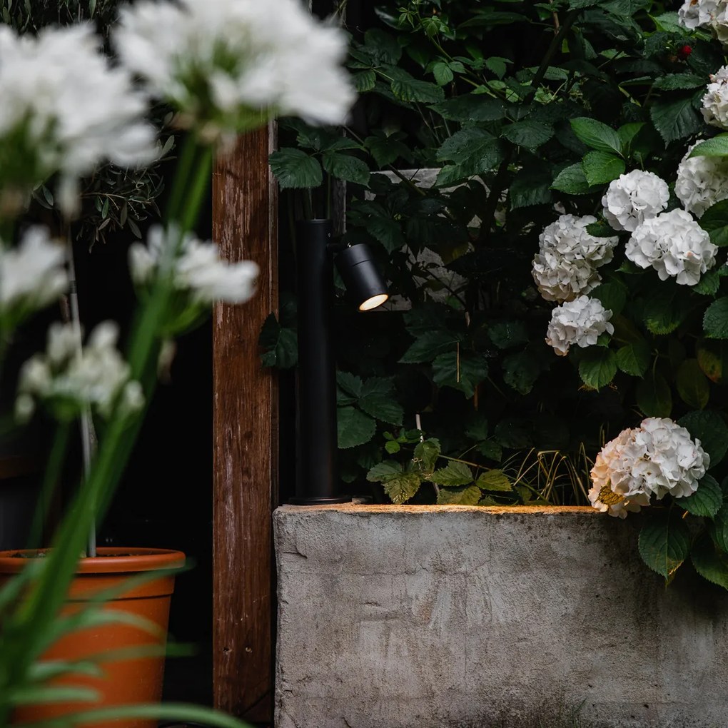 Lampă de exterior neagră 45 cm reglabilă IP44 - Solo