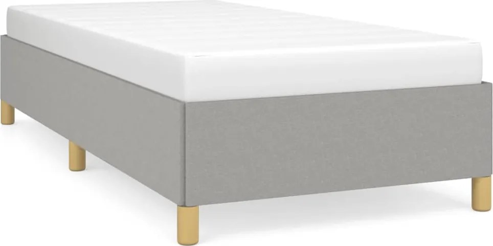 vidaXL Cadru de pat fără saltea, gri deschis, 90x200 cm, textil